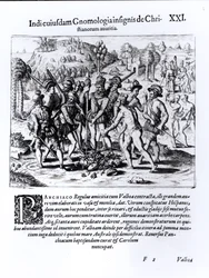 Vasco Núñez de Balboa Demostrando la Avaricia de los Cristianos